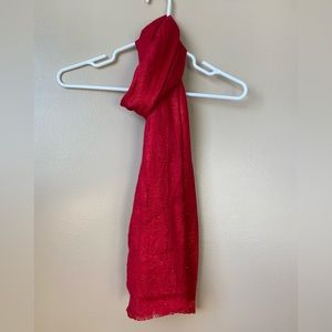Bright Red Sparkly Scarf